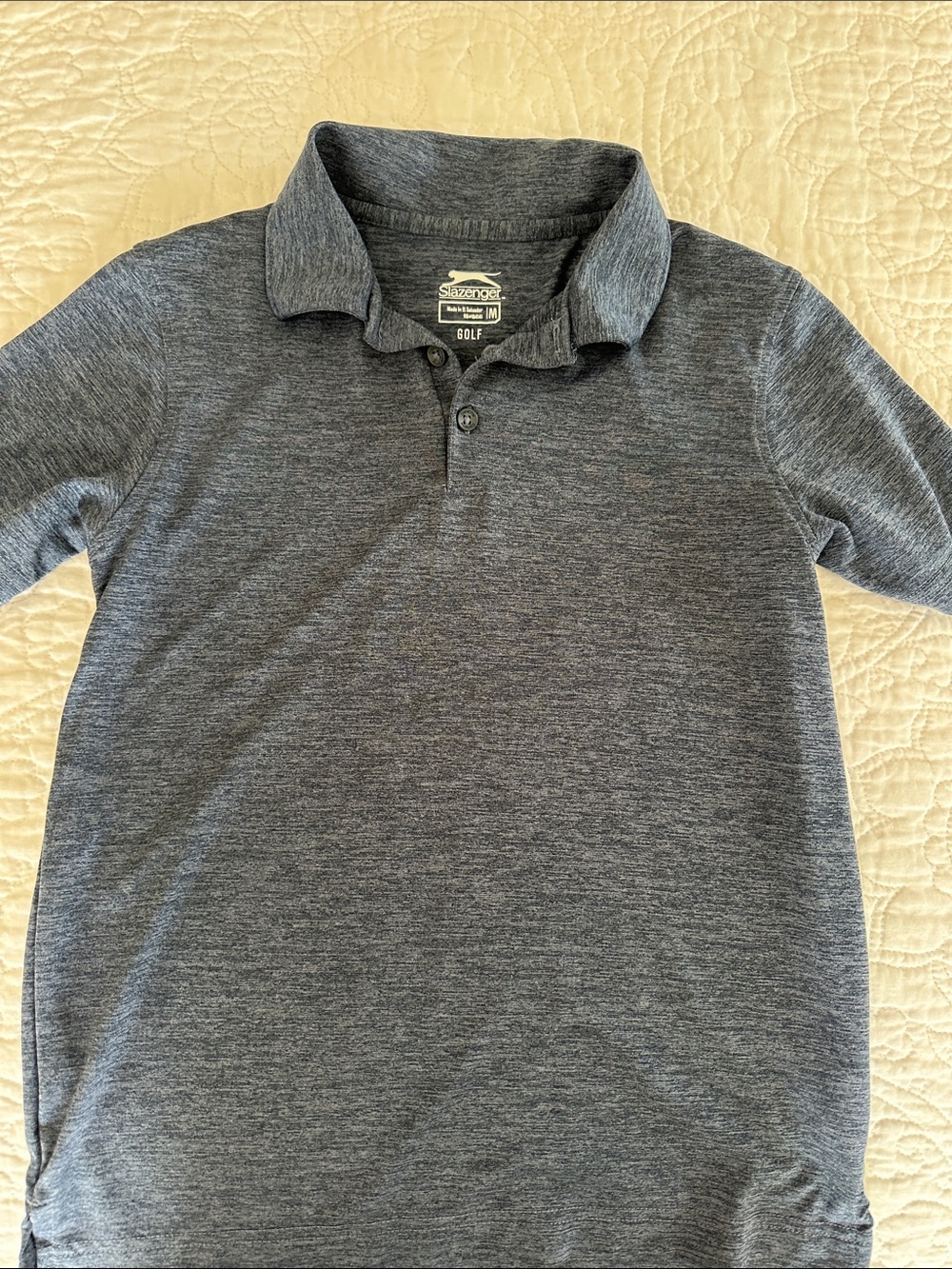 Slazenger navy blue Heathered Performance Golf Polo M